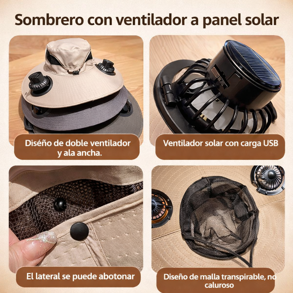 SOMBRERO CON VENTILADORES A PANEL SOLAR: EL COMBO PERFECTO PARA EL VERANO