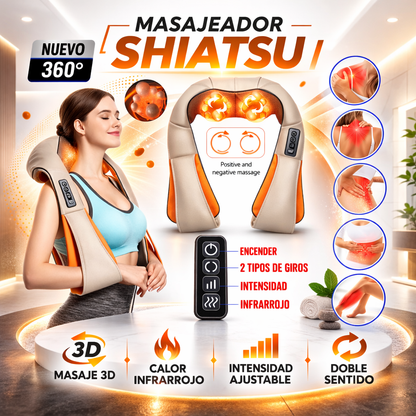 Masajeador shiatsu para espalda y cuello