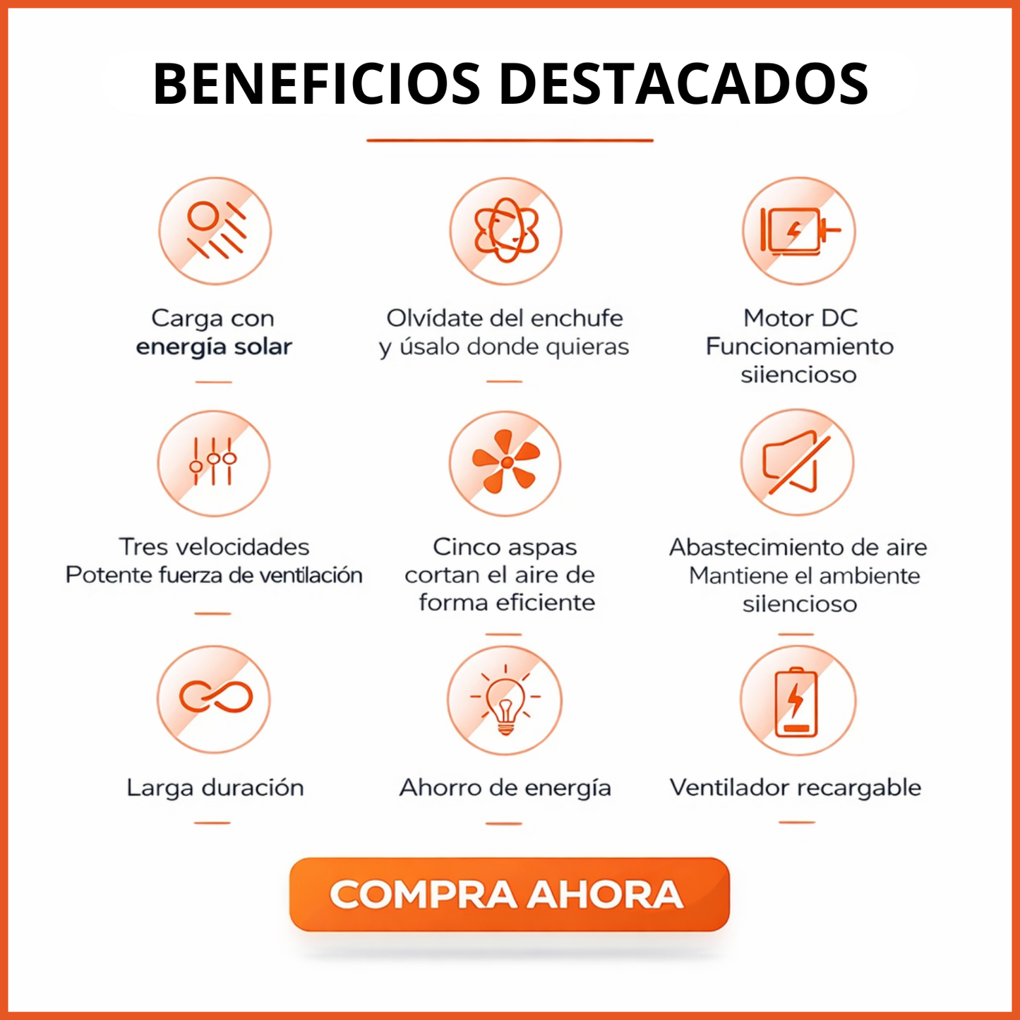 Más que un ventilador: Luz, radio, carga y frescura